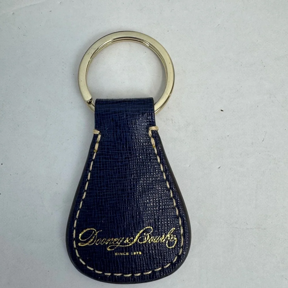 Dooney & Bourke Marine Blue Saffiano Leather 3 Piece Gift Set Pouch Card Key Fob